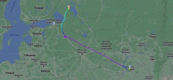 Источник: скриншот с сайта flightradar24.com