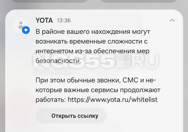 Наблюдаются проблемы с интернетом | Источник: Читатель NGS55.RU