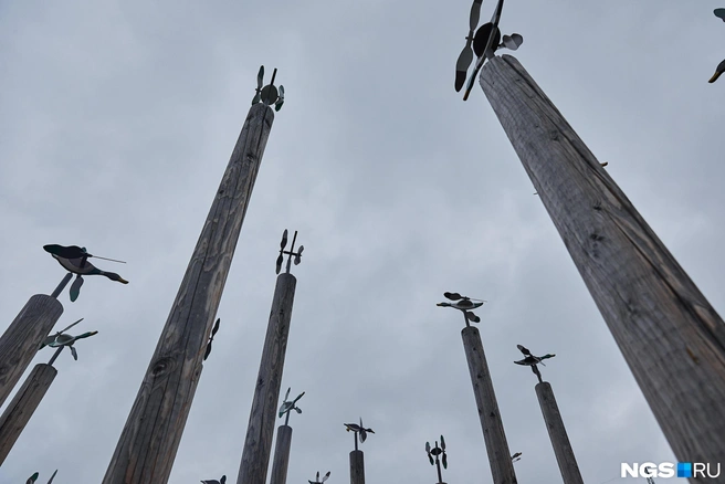 Флюгеры в форме вертящих крыльями уток — одна из немногих «фишек» в парке, заложенных первоначальной концепцией и дошедших до реализации | Источник: Александр Ощепков / NGS.RU