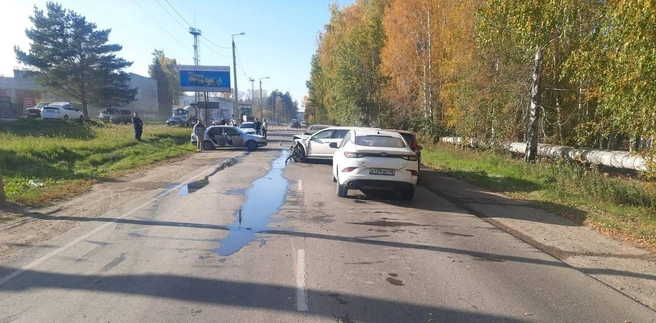 В Ангарске столкнулись четыре авто | Источник: пресс-служба Госавтоинспекции Иркутской области