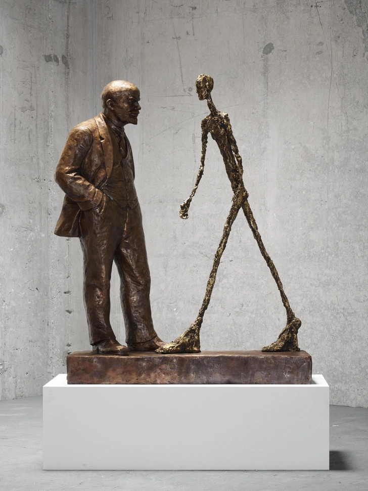 Леонид Соков. «Встреча двух скульптур (Ленин и Джакометти)», 1994.  | Источник: пресс-служба аукциона