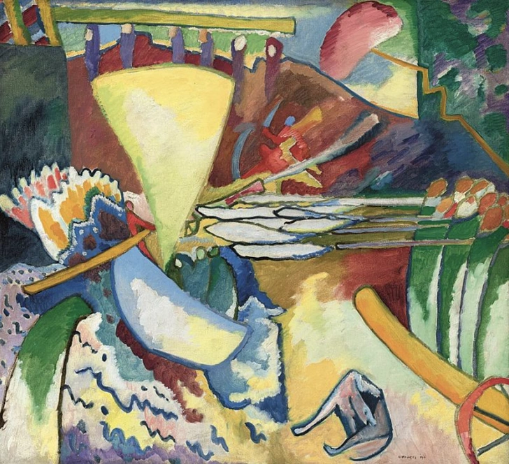 В. Кандинский. «Импровизация», 1910. Холст, масло. | Источник: rusmuseum.ru