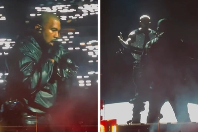 Kanye West удивил фанатов на концерте Usher и Chris Brown