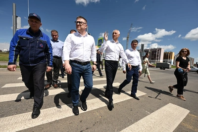 Губернатор Текслер оценил новый перекресток в Магнитогорске