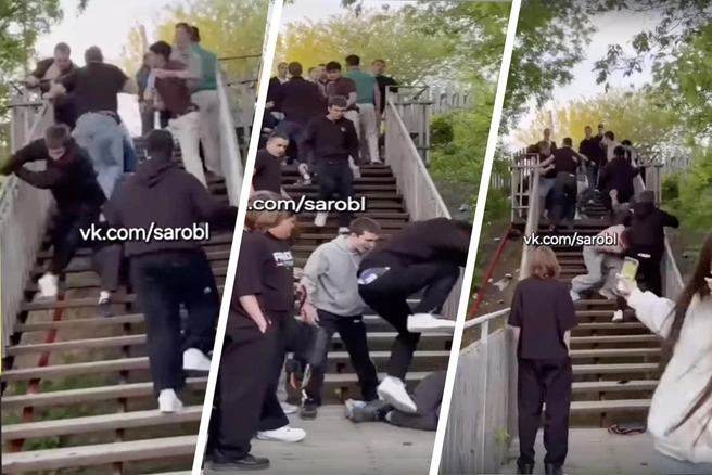 Очевидцы снимали побоище на видео | Источник: Саратовщина — Саратов и Саратовская область / vk.com