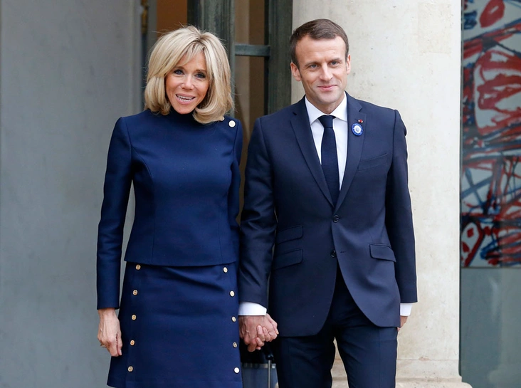Эммануэль и Брижит Макрон, 10ноября 2018 год