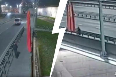 Задержан порвавший флаг к 9 Мая в Ярославле