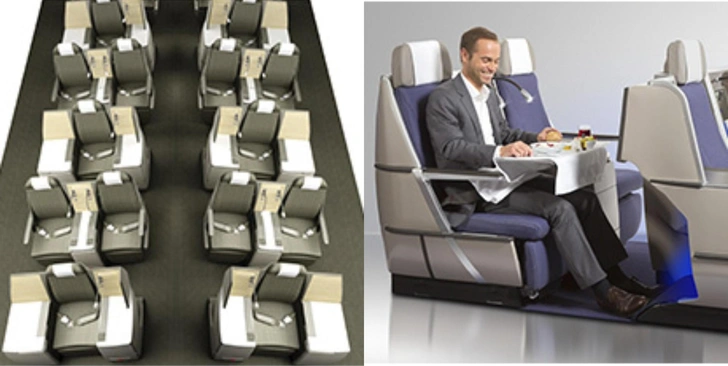 Компания BMI стала первым покупателем кресел Thompson Vantage 2010 года. Кресла Thompson Vantage в салоне Брюссельских авиалиний в 2012 году | Источник: thompsonaero.com