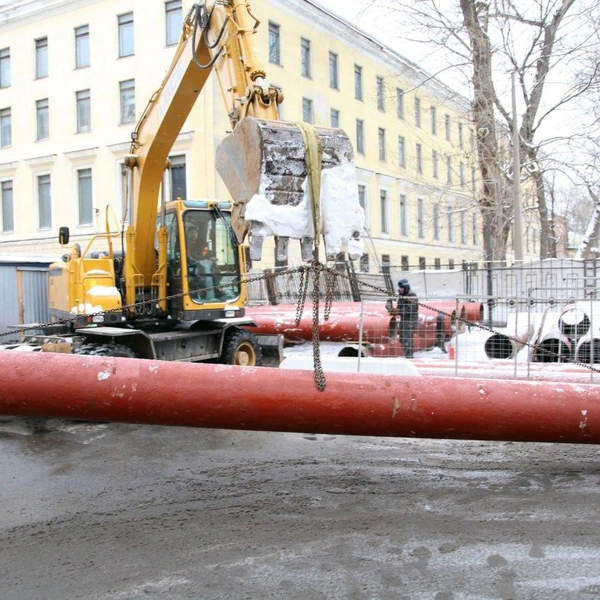 Теплосеть в районе 9-й Советской реконструируют, часть дороги закроют  | Источник: АО «Теплосеть Санкт-Петербурга»