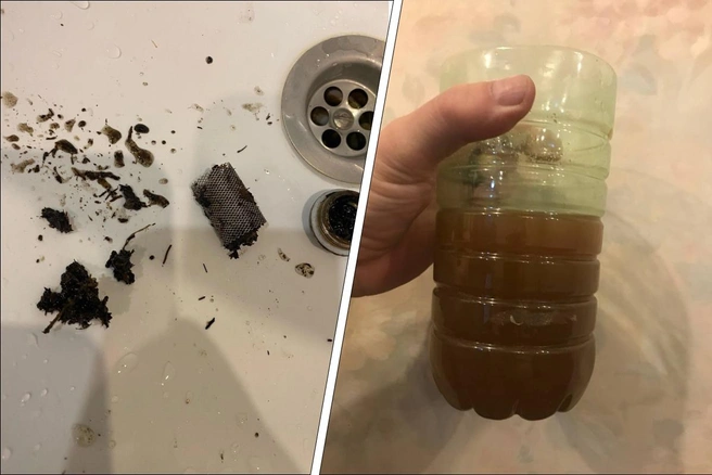 Фильтры не справляются с грязной водой | Источник: Жесть Поморья: Архангельск Северодвинск регион / Vk.com, читатель 29.RU