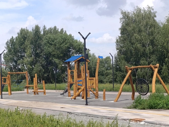 Детская площадка в новом парке | Источник: Стас Соколов / NGS.RU