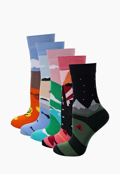Носки 5 пар bb socks, цвет: мультиколор, MP002XU04YVV — купить в интернет-магазине Lamoda