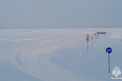 Две ледовые переправы работают в Новосибирской области