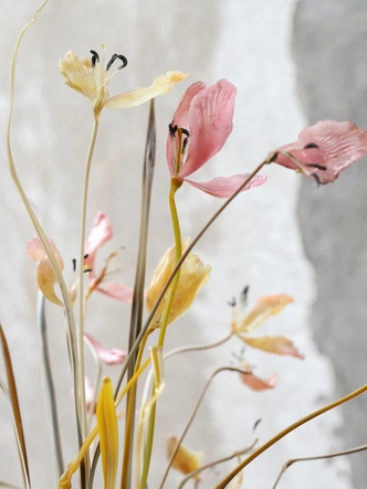 Стеклянная композиция Tulipa. | Источник: anastasiapribelskaya.ru