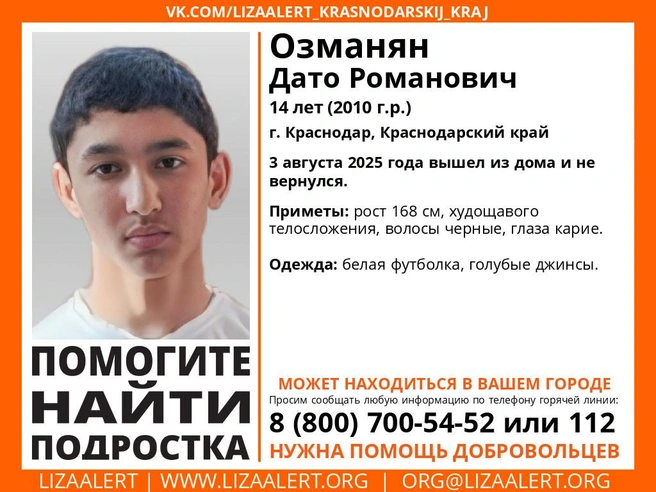Ориентировка | Источник: lizaalert.org