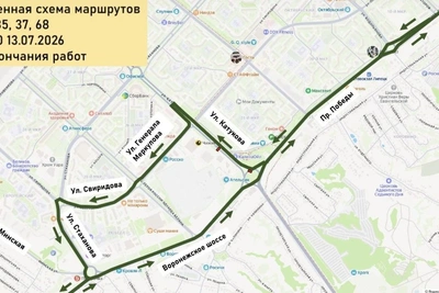 Временные схемы движения транспорта в Липецке