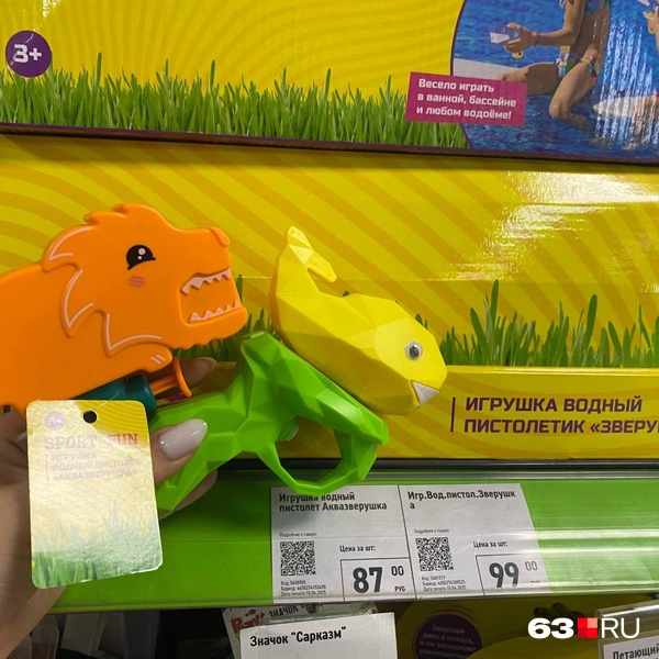 Водные пистолеты за 87 и 99 рублей | Источник: Ксения Бирюкова / 63.RU