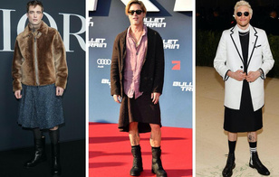 Брутальны даже в миди: Питт, Паттинсон и другие звездные мужчины, которые носят юбки — 20 фото