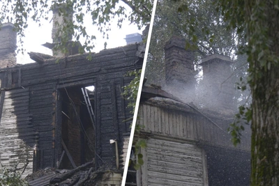 Что осталось от дома на Гайдара, 21 после ночного пожара