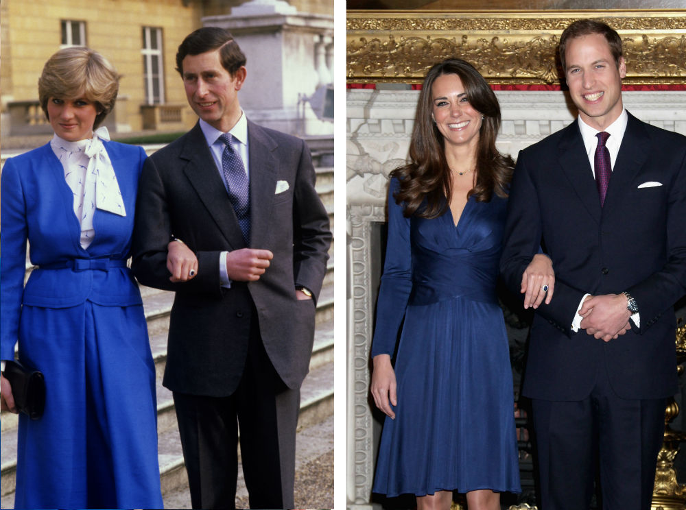 Леди Диана Спенсер и принц Чарльз сообщают о помолвке, 24 февраля 1981; Кейт Миддлтон и принц Уильям объявляют о помолвке, 18 ноября 2010 | marieclaire.ru