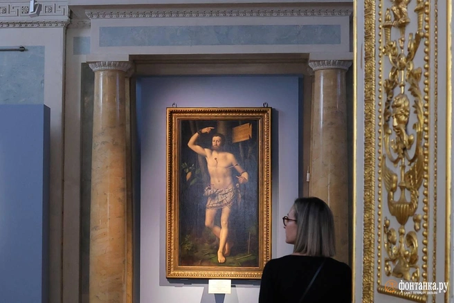 Святой Себастьян сменил имя: реставрация в Эрмитаже раскрыла политический замысел Луини | Источник: Дарья Драй / «Фонтанка.ру»