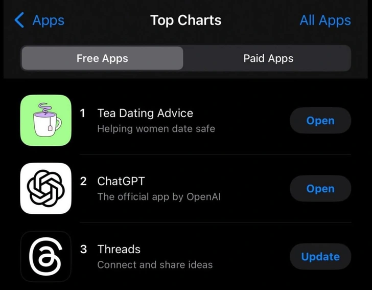 Приложение Tea Dating Advice | Источник: App Store