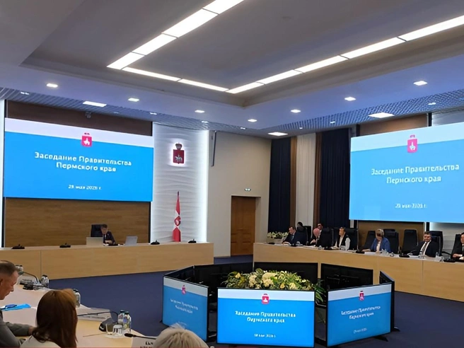 На заседании правительства глава Перми Эдуард Соснин выступил с докладом о благоустройстве города | Источник: пресс-служба администрации Перми