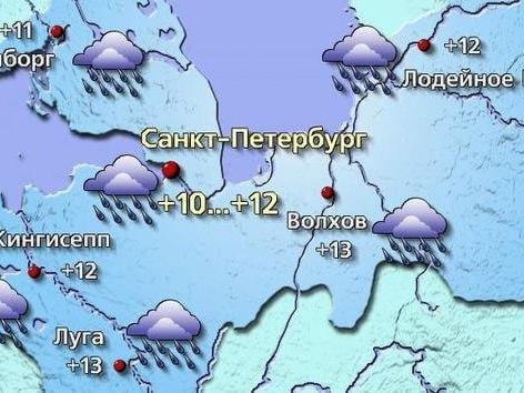 В Петербурге 25 октября тепло и дождливо