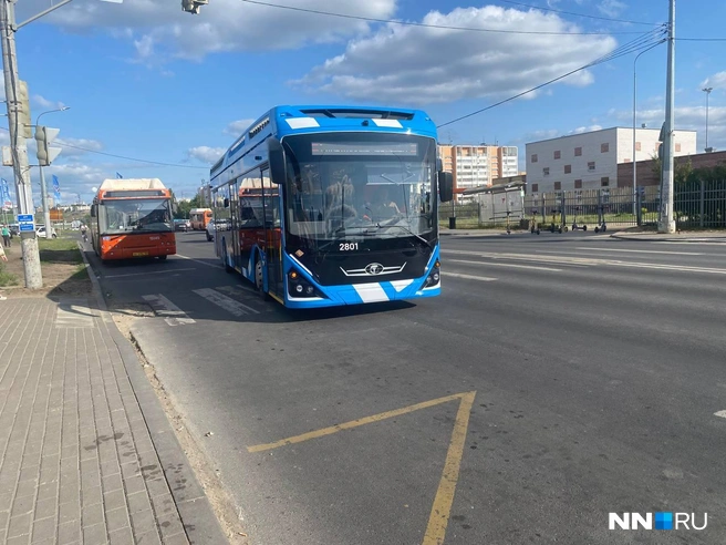 Пока на линии всего два троллейбуса  | Источник: Наталья Баранова / NN.RU 