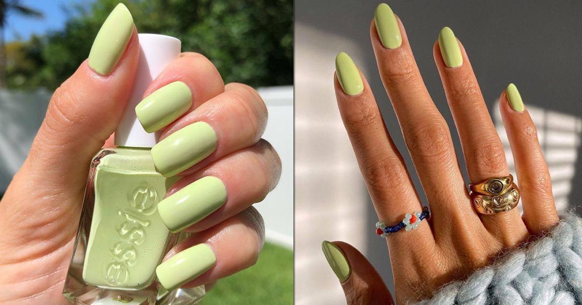 White grape nails — свежий маникюр в главном цвете лета