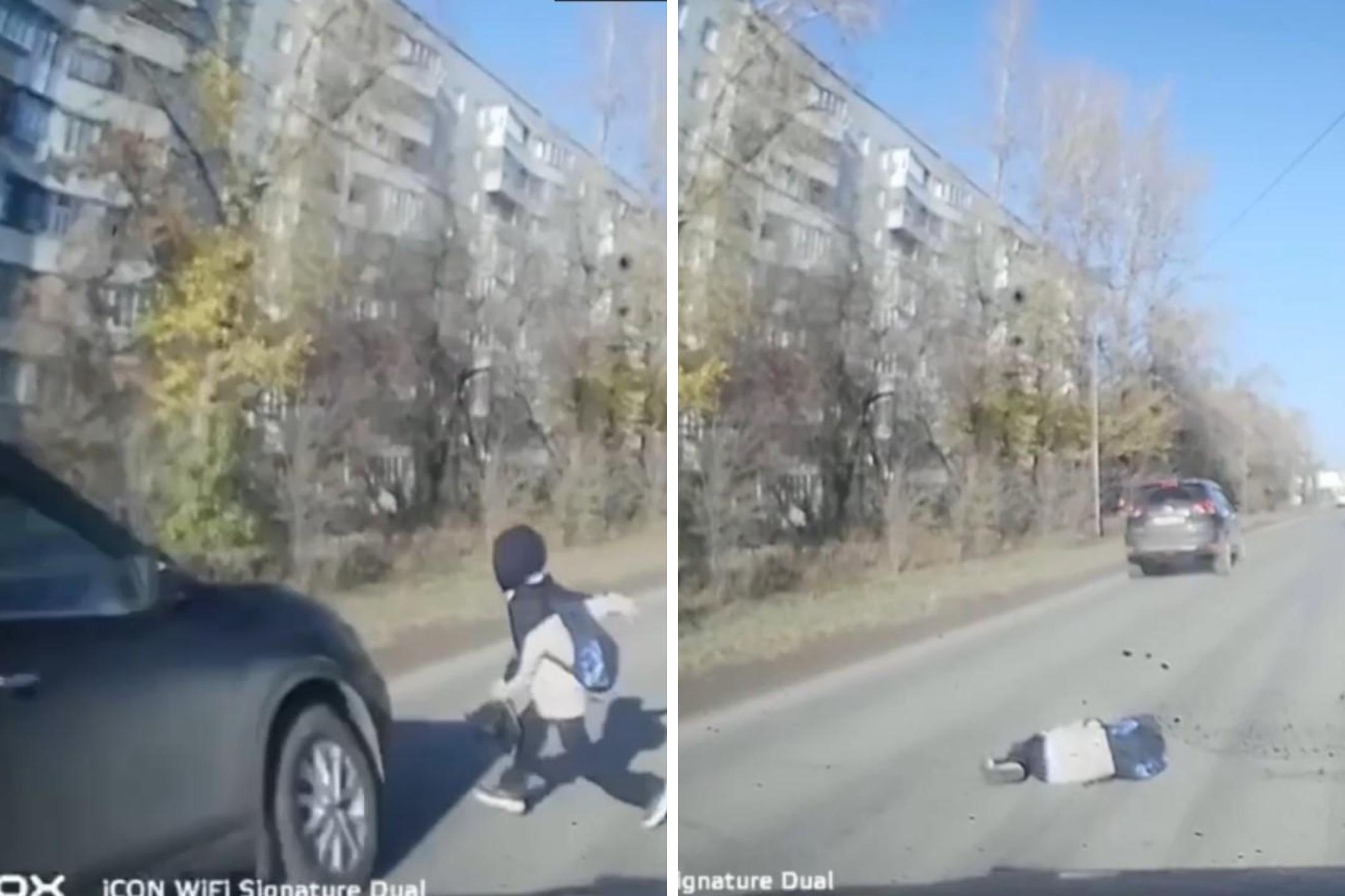На Куйбышева иномарка снесла 9-летнего мальчика — видео момента ДТП