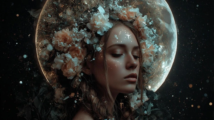 новолуние 21 октября 2025 | Источник: Midjourney