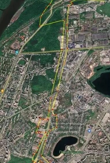 На этом участке будет строительство дороги | Источник: Google Earth