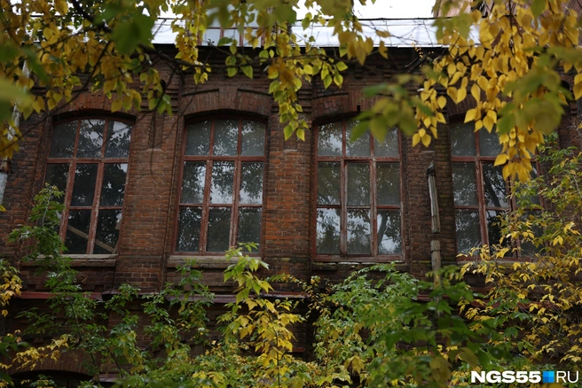 В некоторых частях здания пивзавода окна полностью сохранились | Источник: Евгений Софийчук / NGS55.RU
