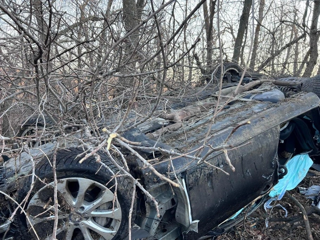 Два пассажира иномарки погибли | Источник: МВД России по Воронежской области / T.me