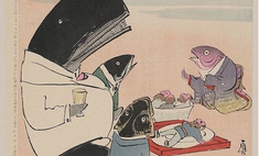 12 японских карикатур на русских времен русско-японской войны