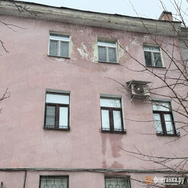 Протечки видны на фасаде дома | Источник: Читатель «Фонтанки»
