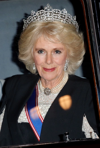 Герцогиня Корнуолльская прибывает на Дипломатический прием в Букингемский дворец, 5 декабря 2017 года | marieclaire.ru