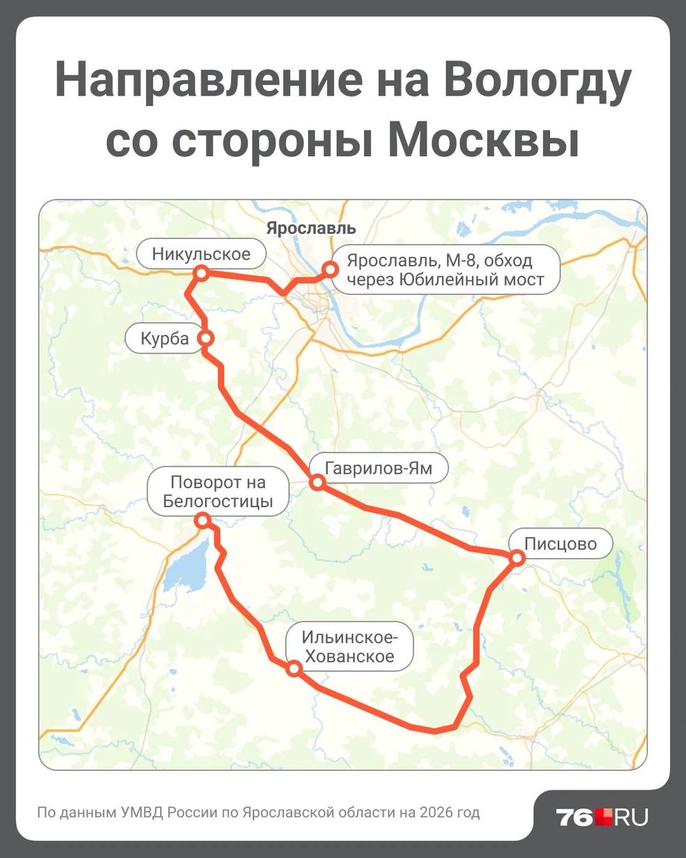 Направление на Вологду | Источник: Полина Авдошина / Городские медиа