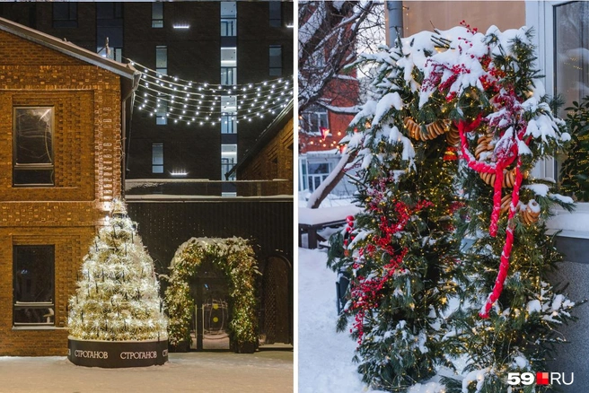 Мы прогулялись по разным улочкам города и полюбовались на праздничный декор | Источник: Тимофей Калмаков / 59.RU