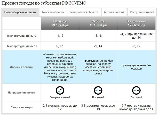 Скорость ветра может усиливаться до 14 метров в секунду | Источник: «Западно-Сибирское УГМС»