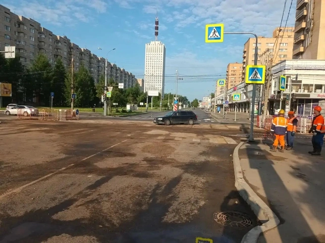 В центре Архангельска открыли движение после перекрытия | Источник: Росводоканал Архангельск / vk.com
