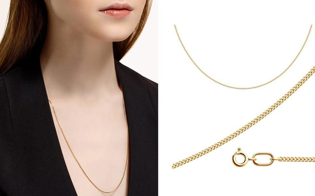 2. Позолоченная серебряная цепочка