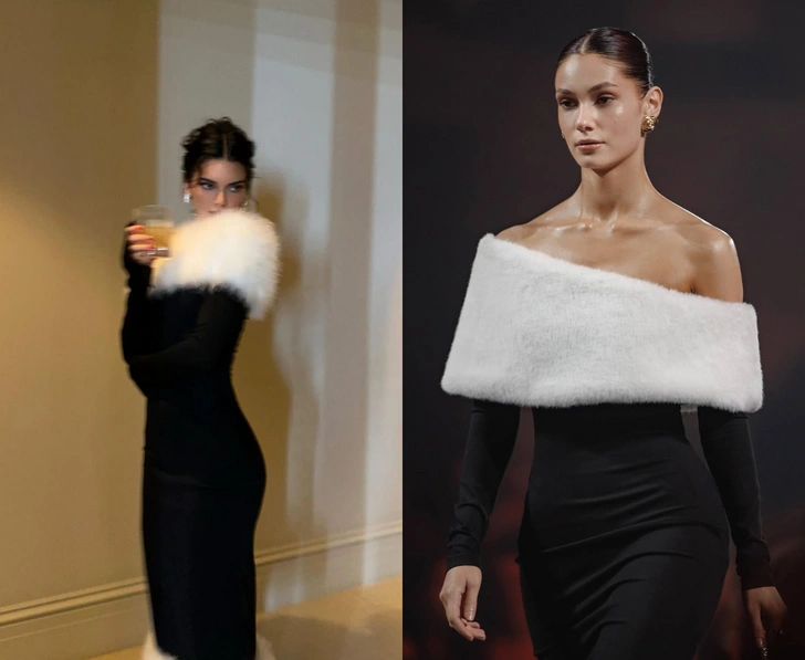 Платье с меховой опушкой — новое прочтение Slavic core | marieclaire.ru