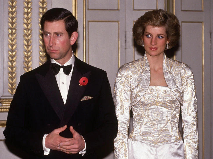 Принц и принцесса Уэльские на приеме в Елисейском дворце, ноябрь 1988 года