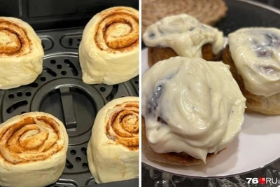 За уши не оттащишь: как приготовить вкуснейшие булочки «Синнабон» в аэрогриле — видео