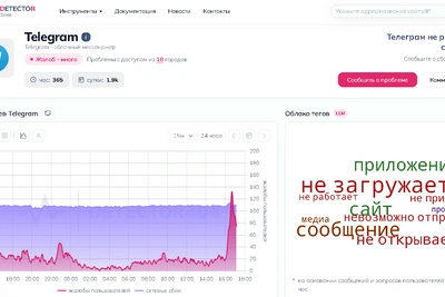 Массовый сбой Telegram и перебои интернета в Петербурге