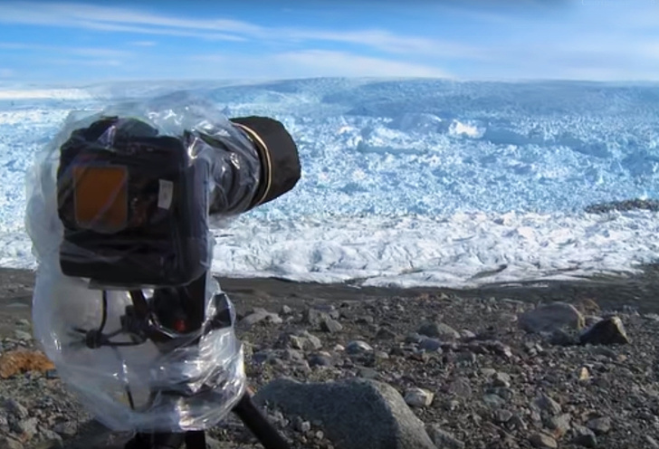 Самый большой раскол ледника, записанный на видео