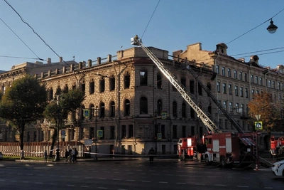 Особняк Миллера после пожара осмотрели с дрона