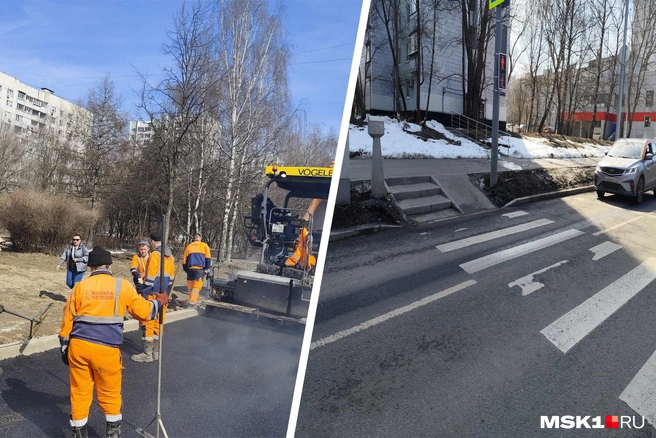На северо-востоке Москвы активизировались работы на «ускоренном коридоре» для автобусов недалеко от станции метро «Алтуфьево» | Источник: Игорь Мещанев / MSK1.RU
